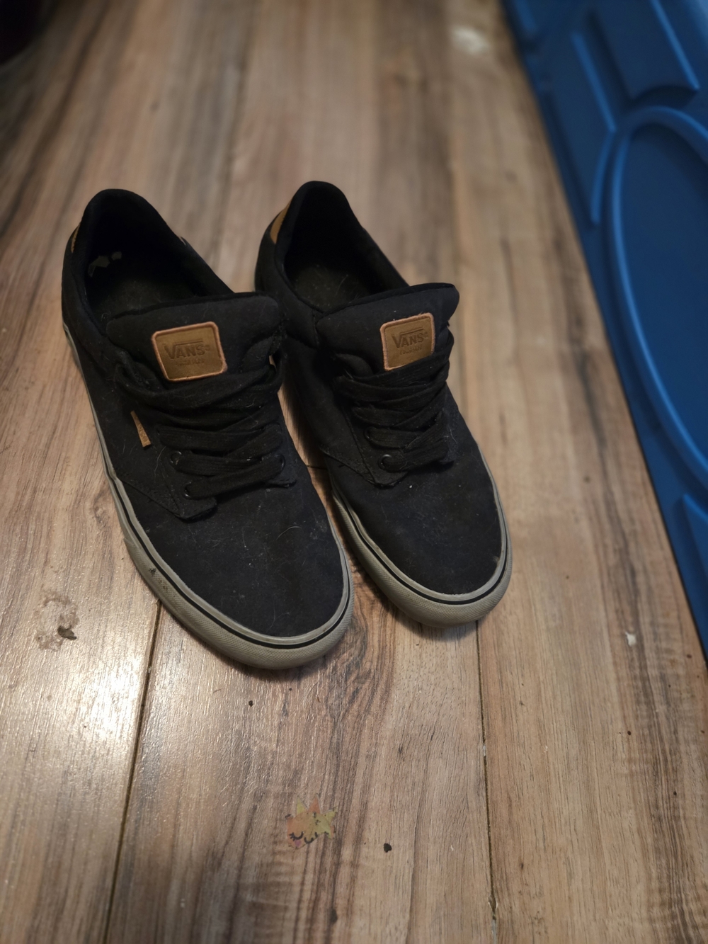 Vans Black Low-Top Sneakers with Tan Accents